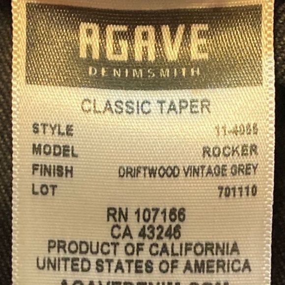 Agave classic taper vintage driftwood grey jeans - Picture 10 of 16